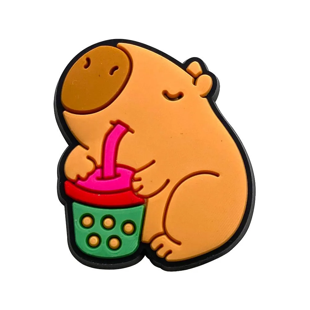 20Pcs Capybara Cartoon Shoes Charms For Croc Clogs Sandals Decoration Accessories Gifts