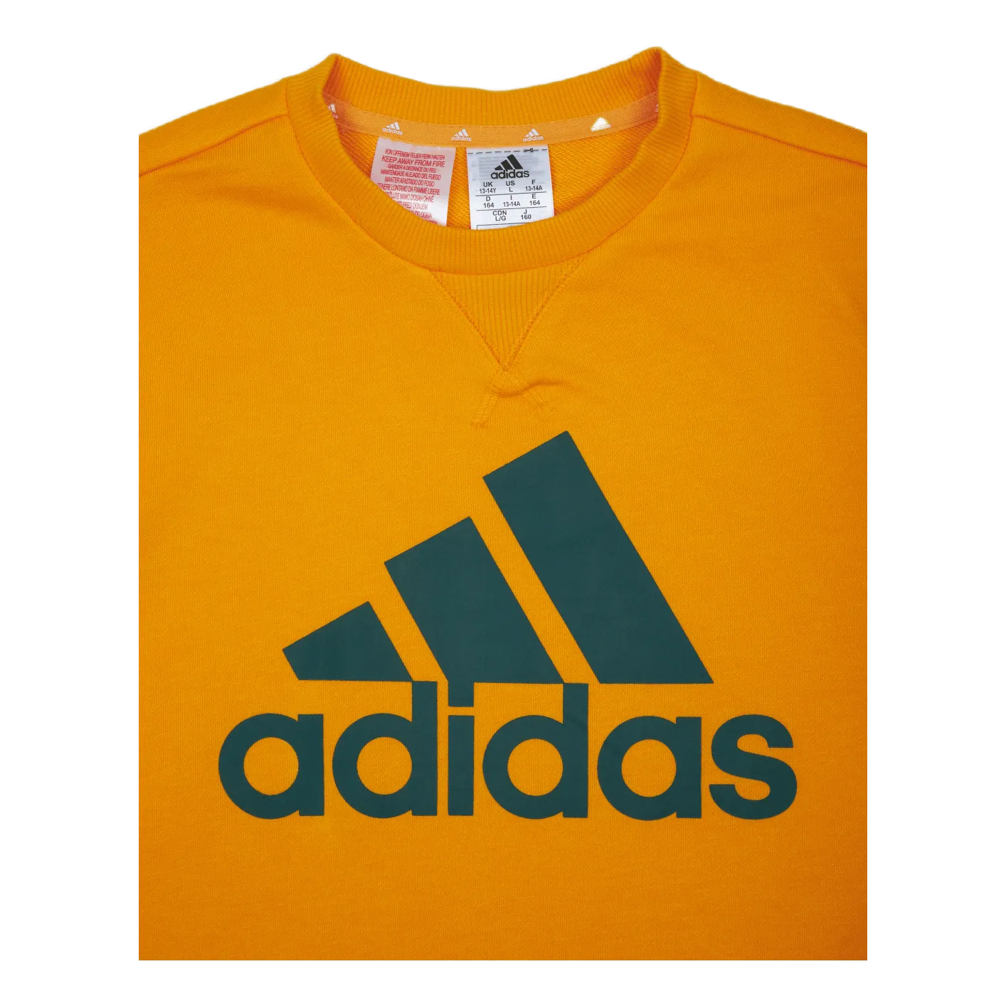 Adidas Adidas Boys Essentials Big Logo Sweatshirt Semi Solar Gold / Collegiate Green