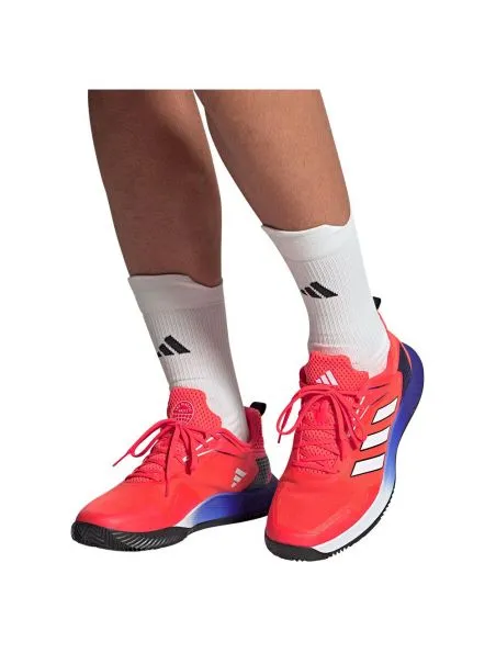 ADIDAS Zapatos de tenis Defiant Speed Clay Solar Red/Cloud White/Blue Fusion