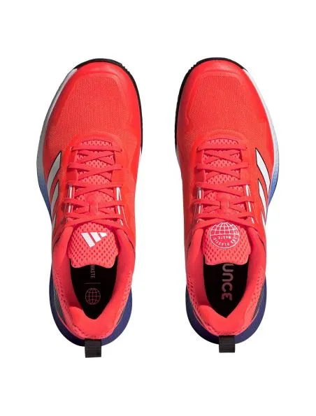 ADIDAS Zapatos de tenis Defiant Speed Clay Solar Red/Cloud White/Blue Fusion