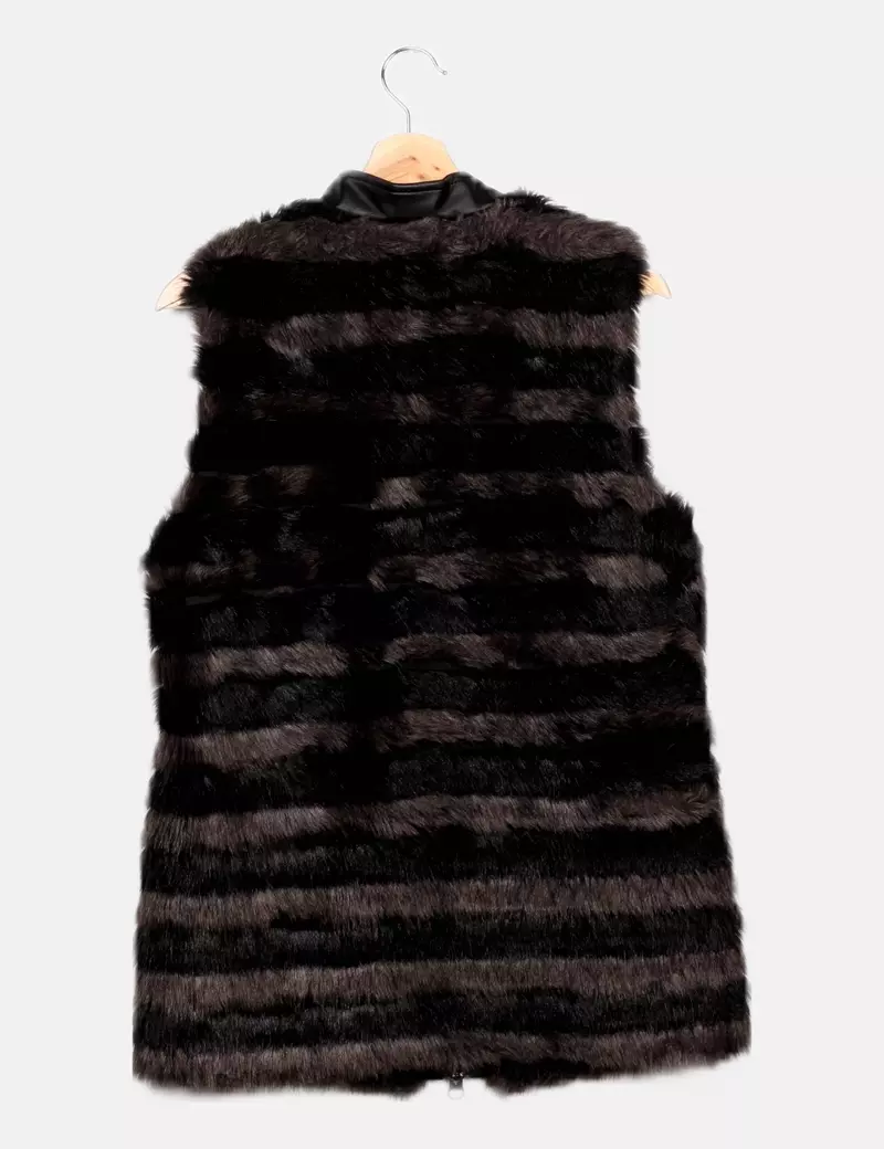 Armani Jeans Chaleco negro peluche