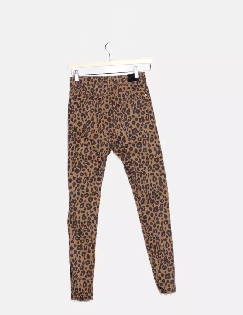 Bershka Jeans bicolor animal print