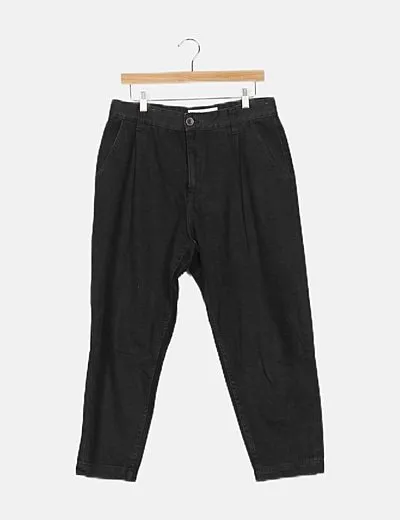 Bershka Jeans denim negro balloon fit