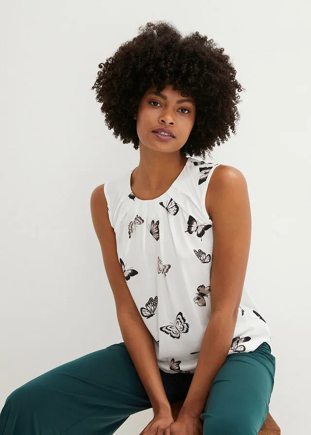 BLUSA ESTAMPADA BLANCONEGRO