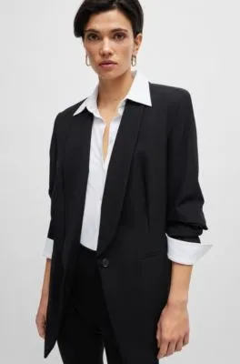 Blusa extra slim fit en dobby elástico técnico italiano
