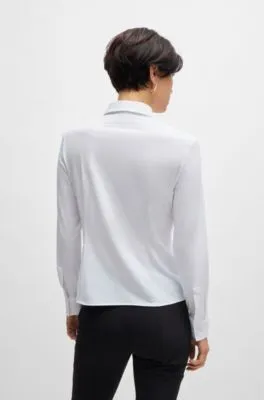 Blusa extra slim fit en dobby elástico técnico italiano