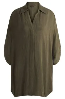Blusa vestido relaxed fit con cierre oculto