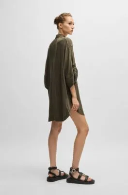 Blusa vestido relaxed fit con cierre oculto