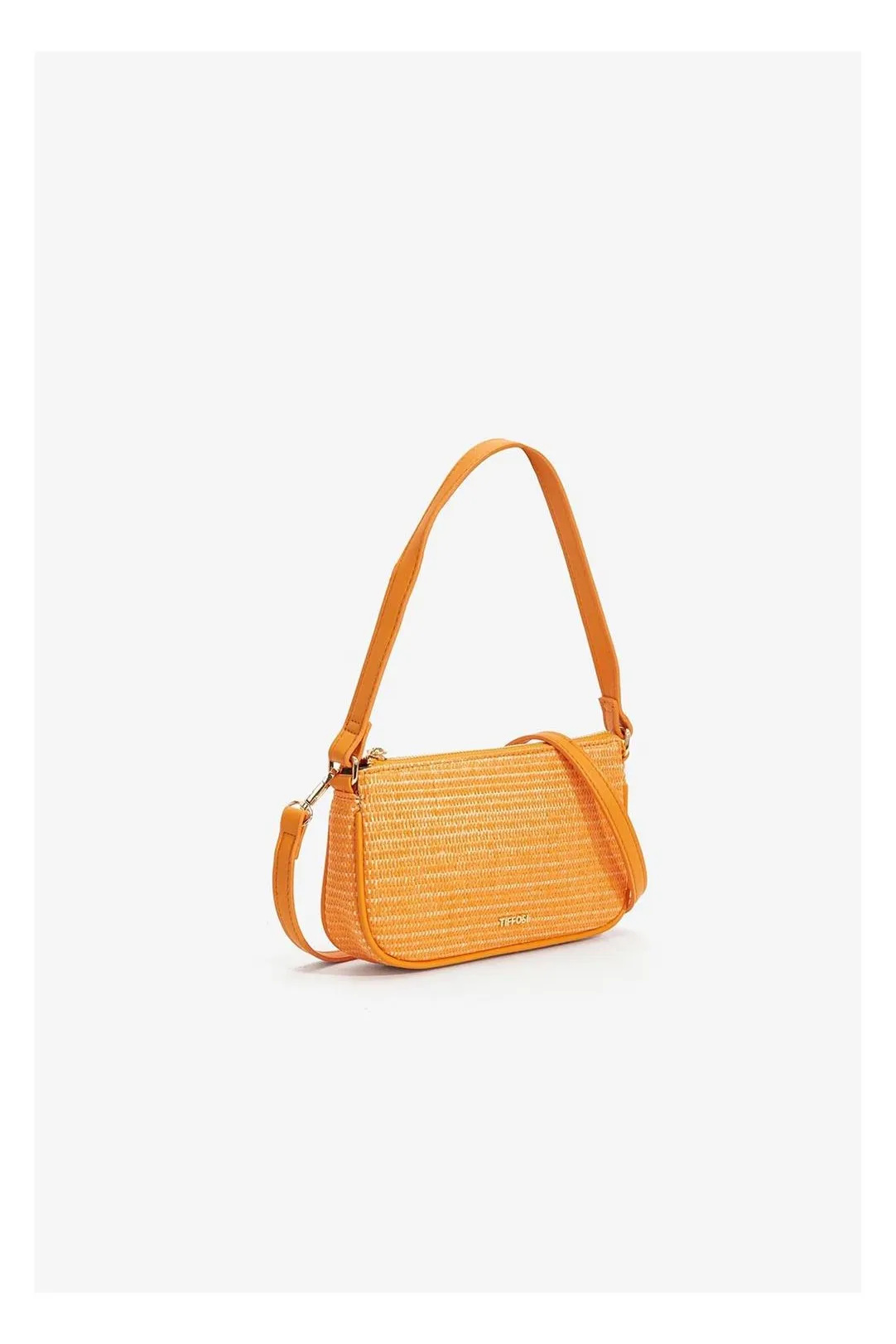 BOLSO BANDOLERA TRENZADO MACY NARANJA