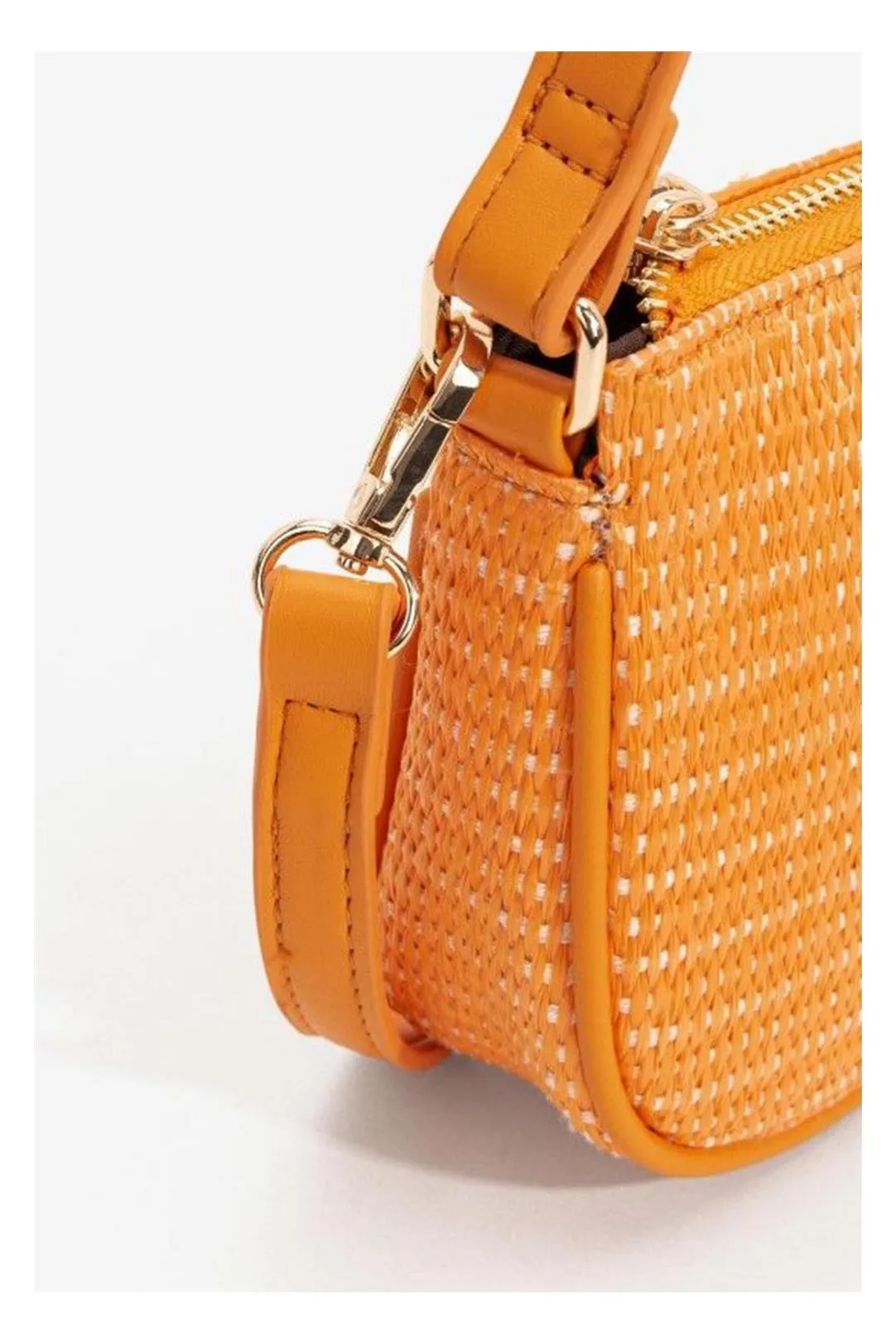 BOLSO BANDOLERA TRENZADO MACY NARANJA