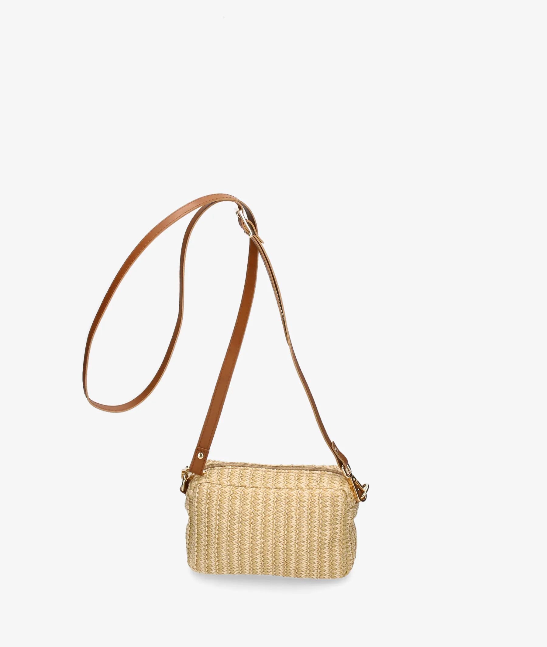 Bolso de rafia bloom&you BLOOM CROSS MINI en beige  Medidas  17 x 10 x 6 cmts