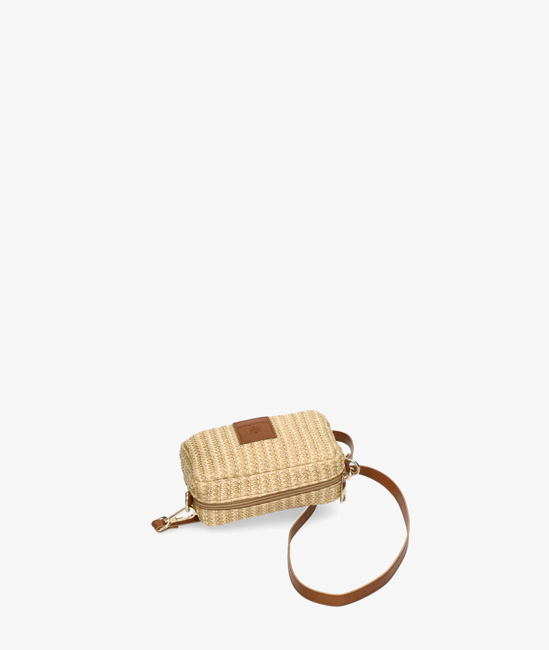 Bolso de rafia bloom&you BLOOM CROSS MINI en beige  Medidas  17 x 10 x 6 cmts