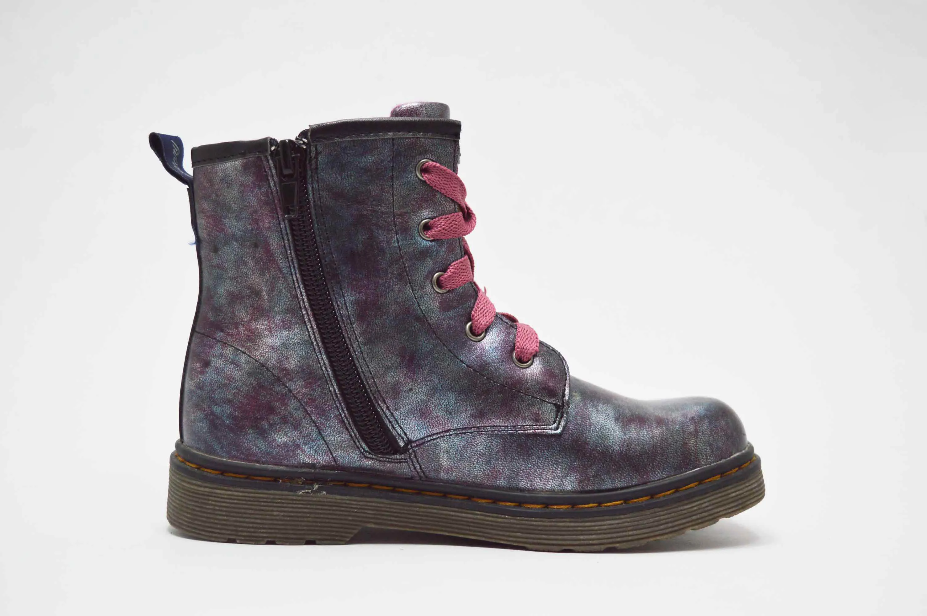 Botas estilo militar tonos metalizados