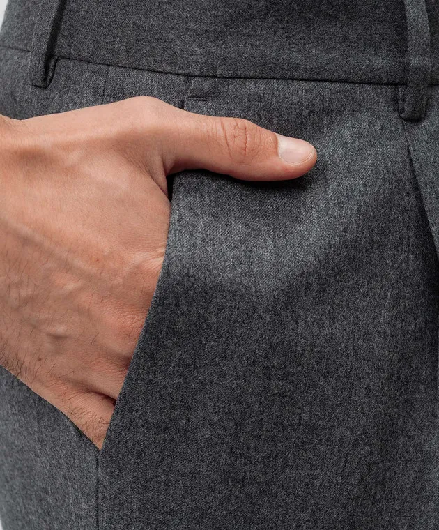 Brunello Cucinelli Gray pants made of wool