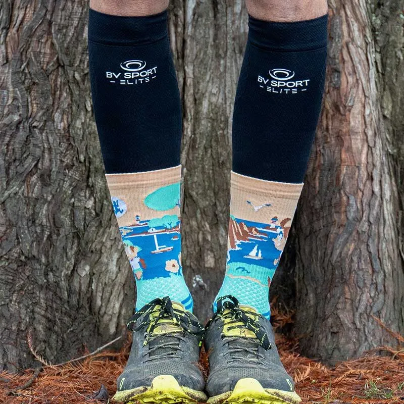 Calcetines de trail BV sport SOCQUETTE TRAIL COLLECTOR "DBDB" (Azul)