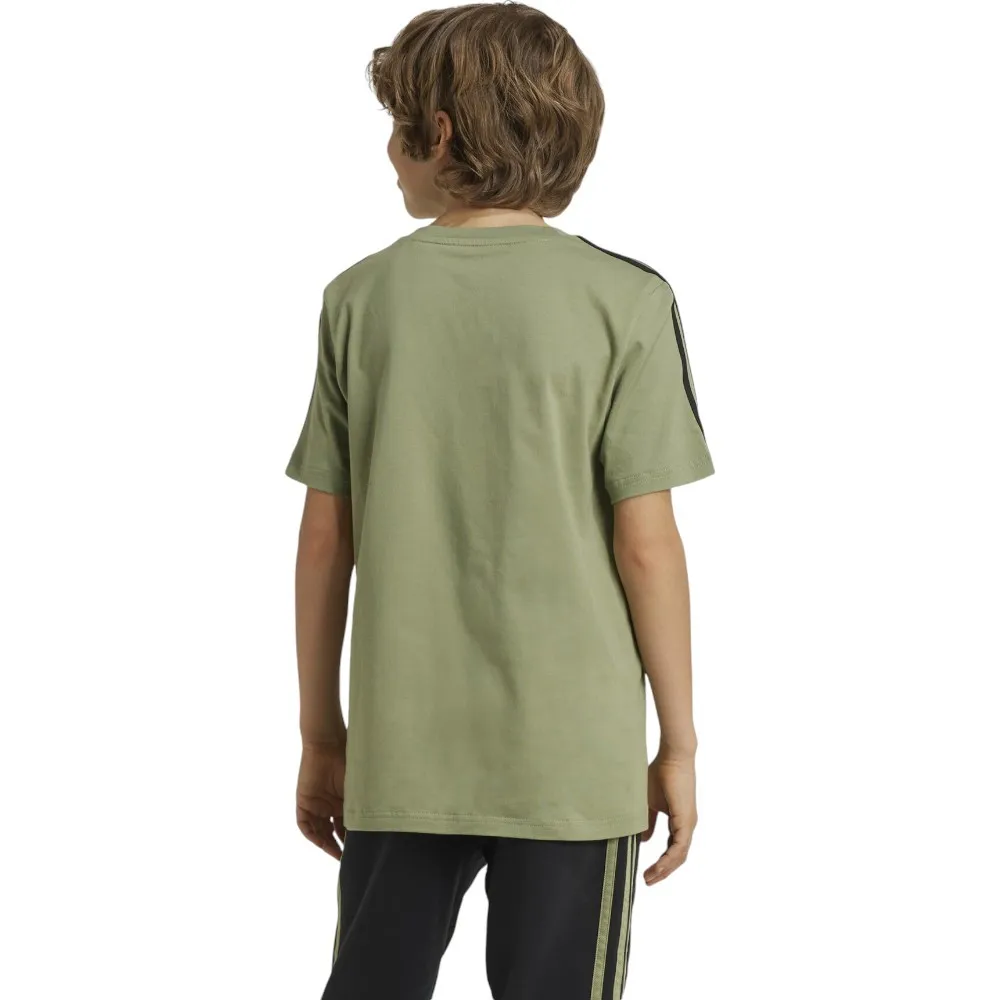 CAMISETA ADIDAS TIBERIO 3 BANDAS COLORBLOCK NEGRO VERDE BLANCAS IW3493 T SHIRT NIÑO