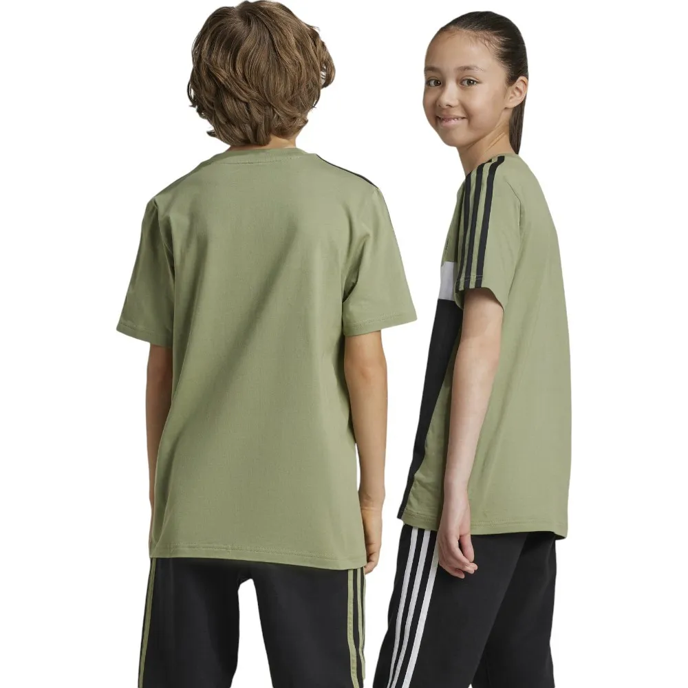 CAMISETA ADIDAS TIBERIO 3 BANDAS COLORBLOCK NEGRO VERDE BLANCAS IW3493 T SHIRT NIÑO