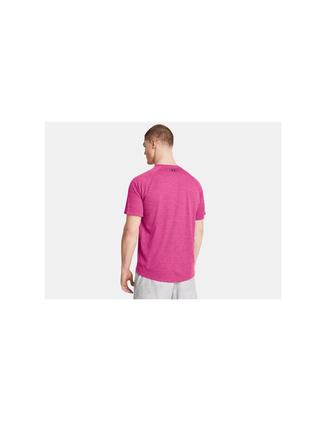 Camiseta de Fitness Under Armour Tech Textured Hombre Rosa