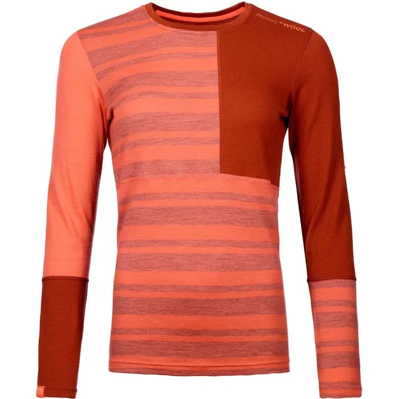 Camiseta de manga larga para mujer Ortovox 185 ROCK'N'WOOL LONG SLEEVE W (coral)
