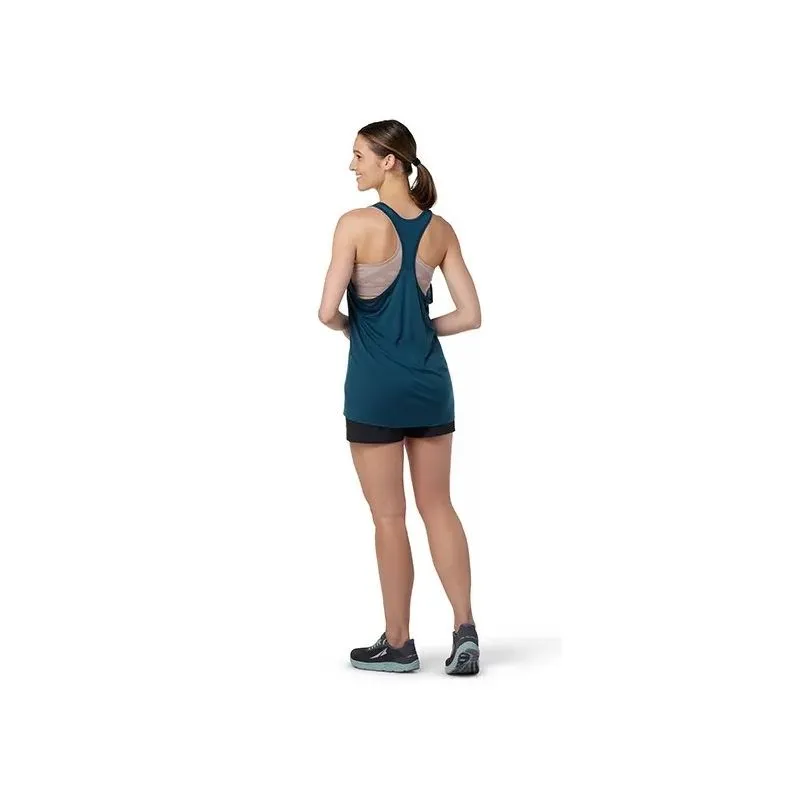 Camiseta de tirantes Smartwool Merino sport 120 Racerback (azul crepúsculo) mujer