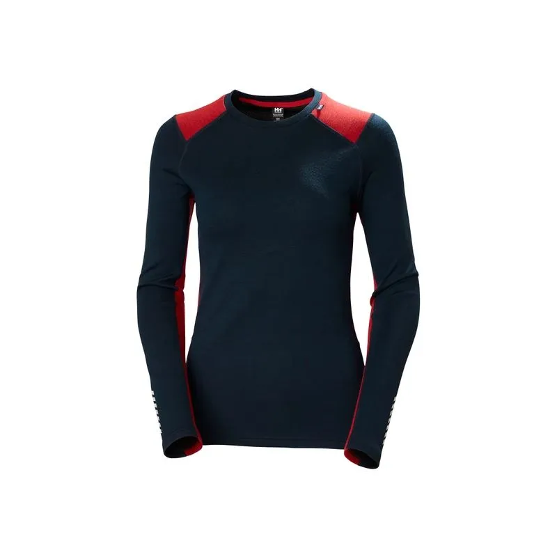 Camiseta Helly Hansen Lifa Merino Midweight Crew (Navy) Mujer