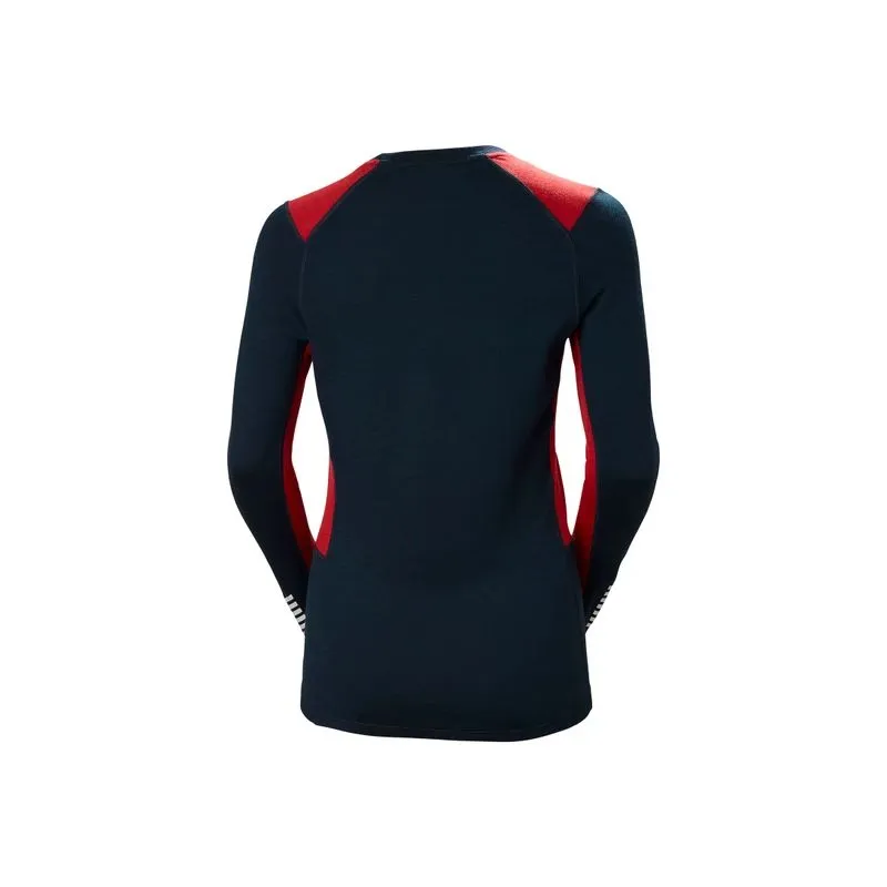 Camiseta Helly Hansen Lifa Merino Midweight Crew (Navy) Mujer