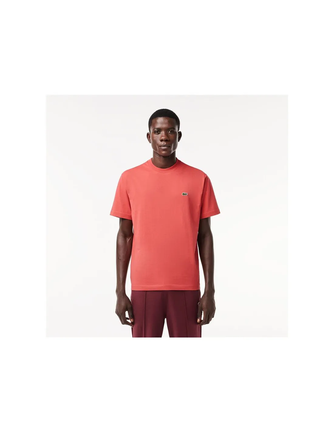 Camiseta Lacoste Cols Roules Hombre Coral