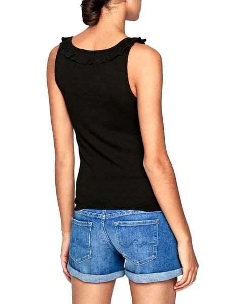 camiseta pepe jeans diane negro mujer