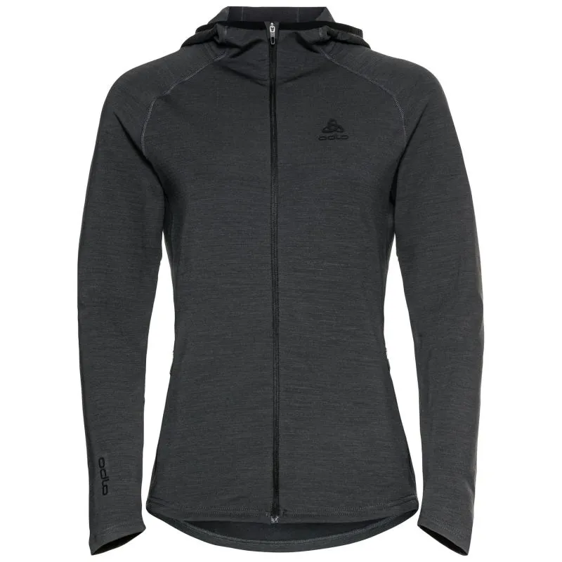 Capa intermedia con cremallera completa Odlo Ascent PW 220 (Odlo gris grafito) mujer