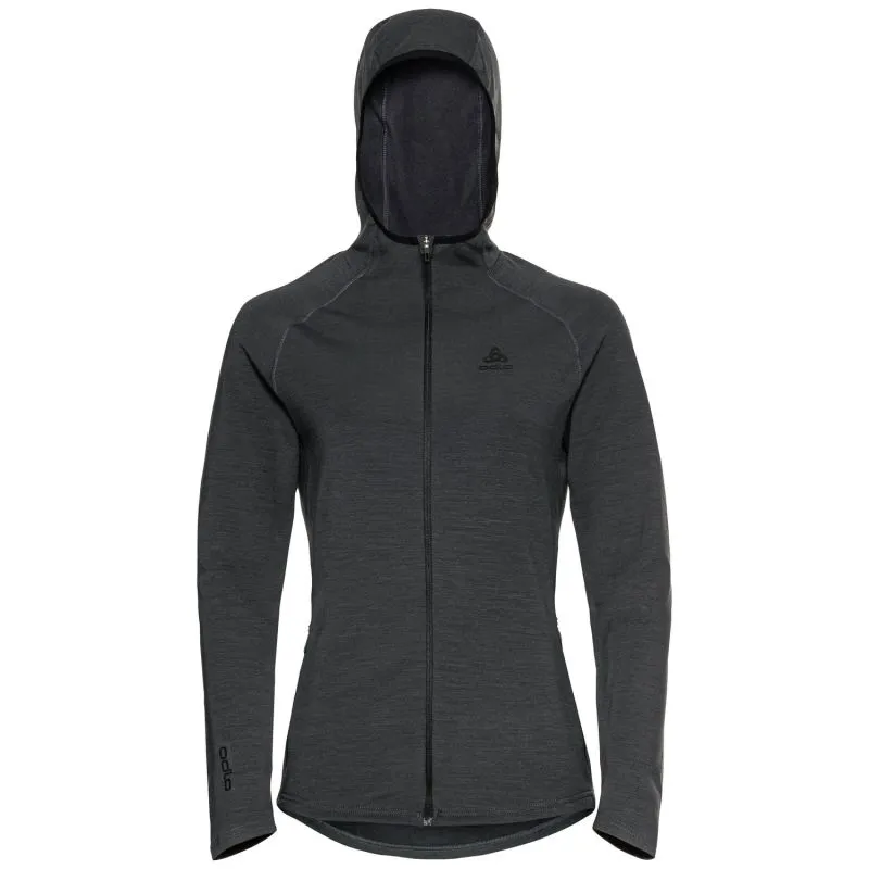 Capa intermedia con cremallera completa Odlo Ascent PW 220 (Odlo gris grafito) mujer
