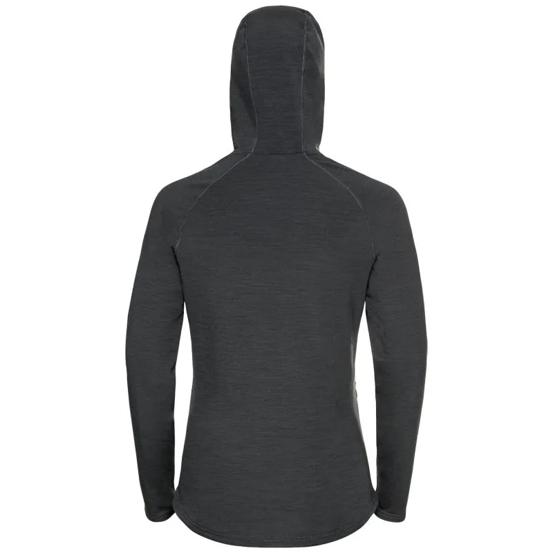 Capa intermedia con cremallera completa Odlo Ascent PW 220 (Odlo gris grafito) mujer