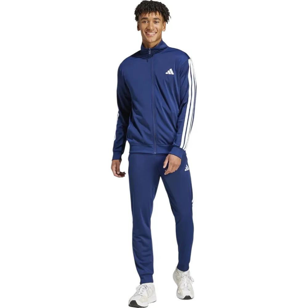 CHANDAL ADIDAS 3BANDAS TR TT TS AZUL MARINO BLANCAS JI8859 CONJUNTO HOMBRE