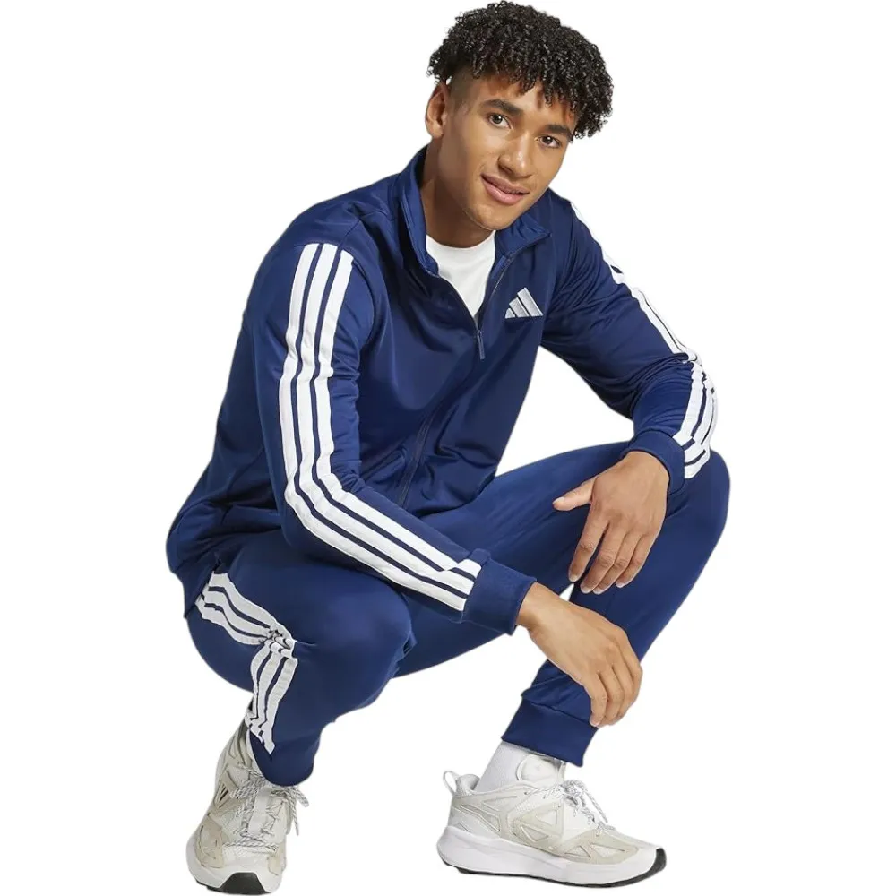 CHANDAL ADIDAS 3BANDAS TR TT TS AZUL MARINO BLANCAS JI8859 CONJUNTO HOMBRE