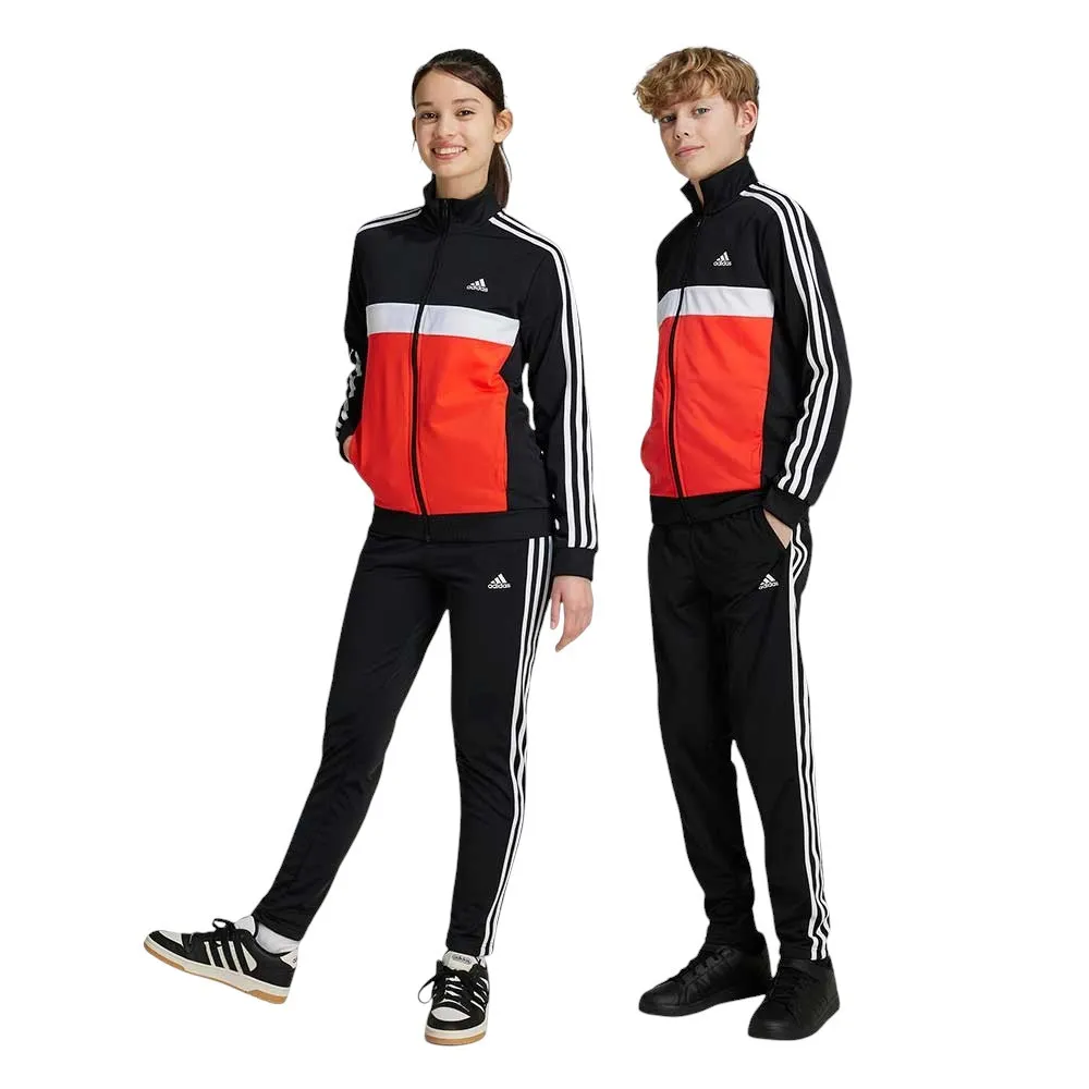 CHANDAL ADIDAS U 3 BANDAS ESSENTIALS TIBERIO NEGRO ROJO BLANCO IY1795 TRACKSUIT NIÑO