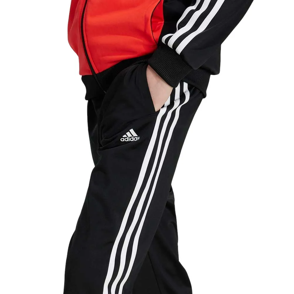 CHANDAL ADIDAS U 3 BANDAS ESSENTIALS TIBERIO NEGRO ROJO BLANCO IY1795 TRACKSUIT NIÑO