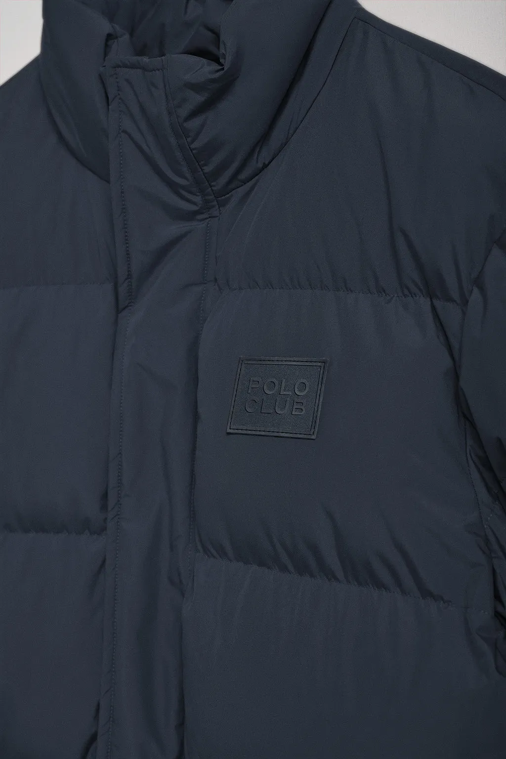 Chaqueta azul marino Slope acolchada con detalles Polo Club