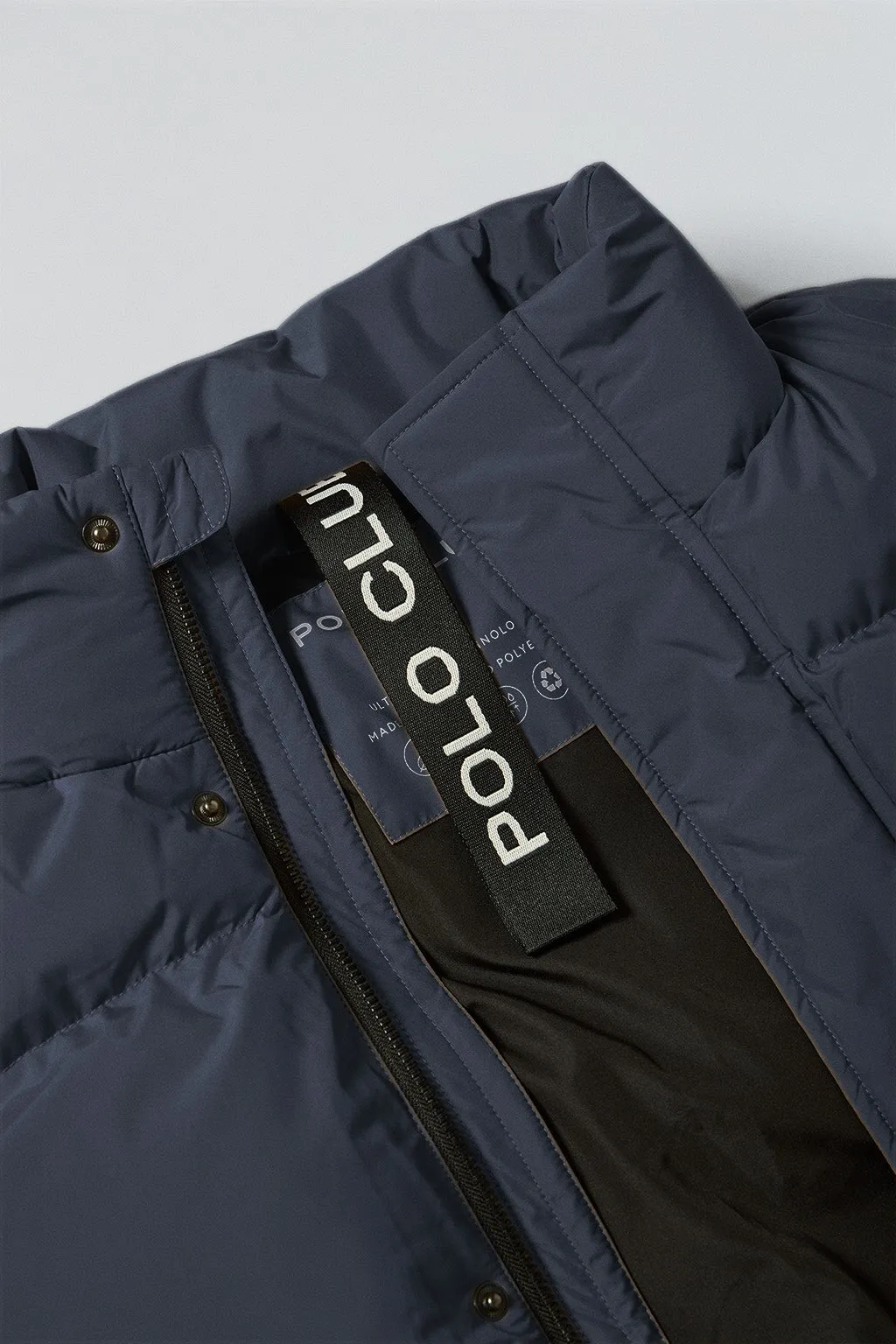 Chaqueta azul marino Slope acolchada con detalles Polo Club