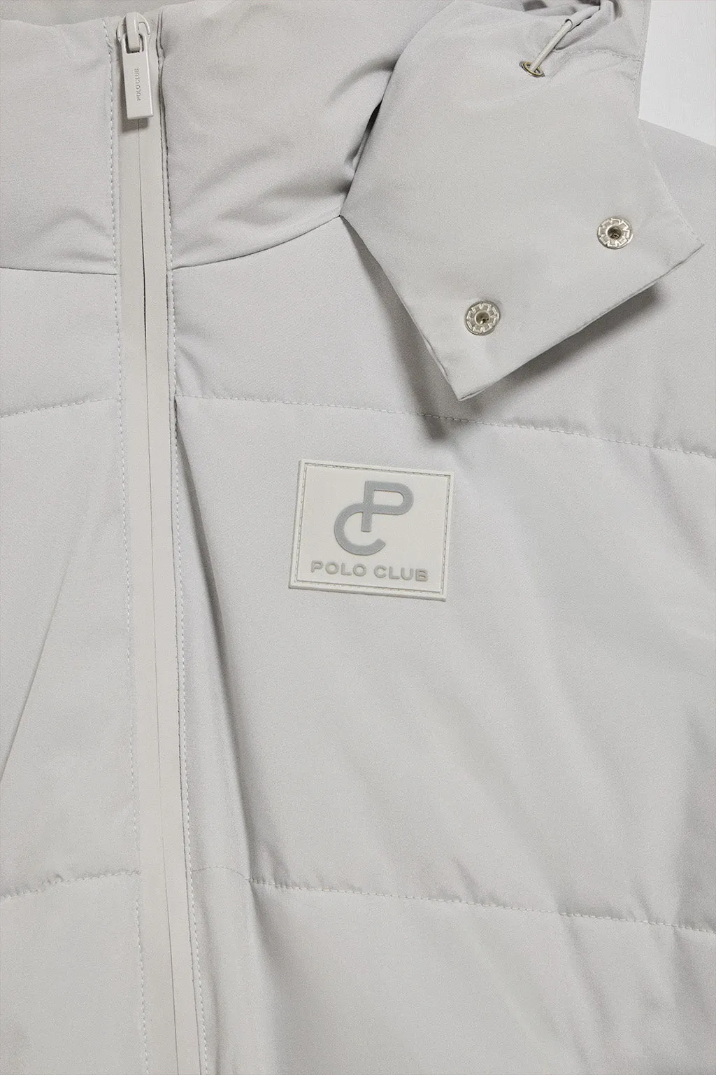 Chaqueta corta Artic gris de capucha fija y detalles Polo Club