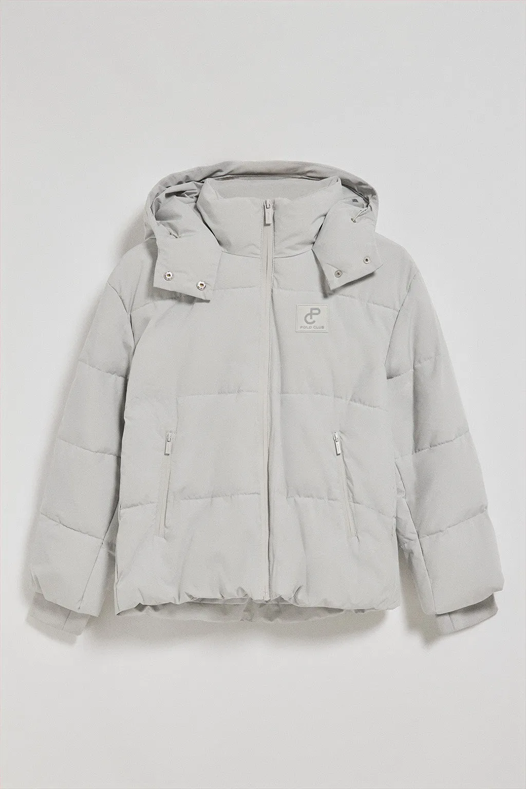 Chaqueta corta Artic gris de capucha fija y detalles Polo Club