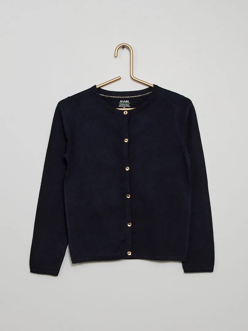 CHAQUETA DE PUNTO FINO  AZUL