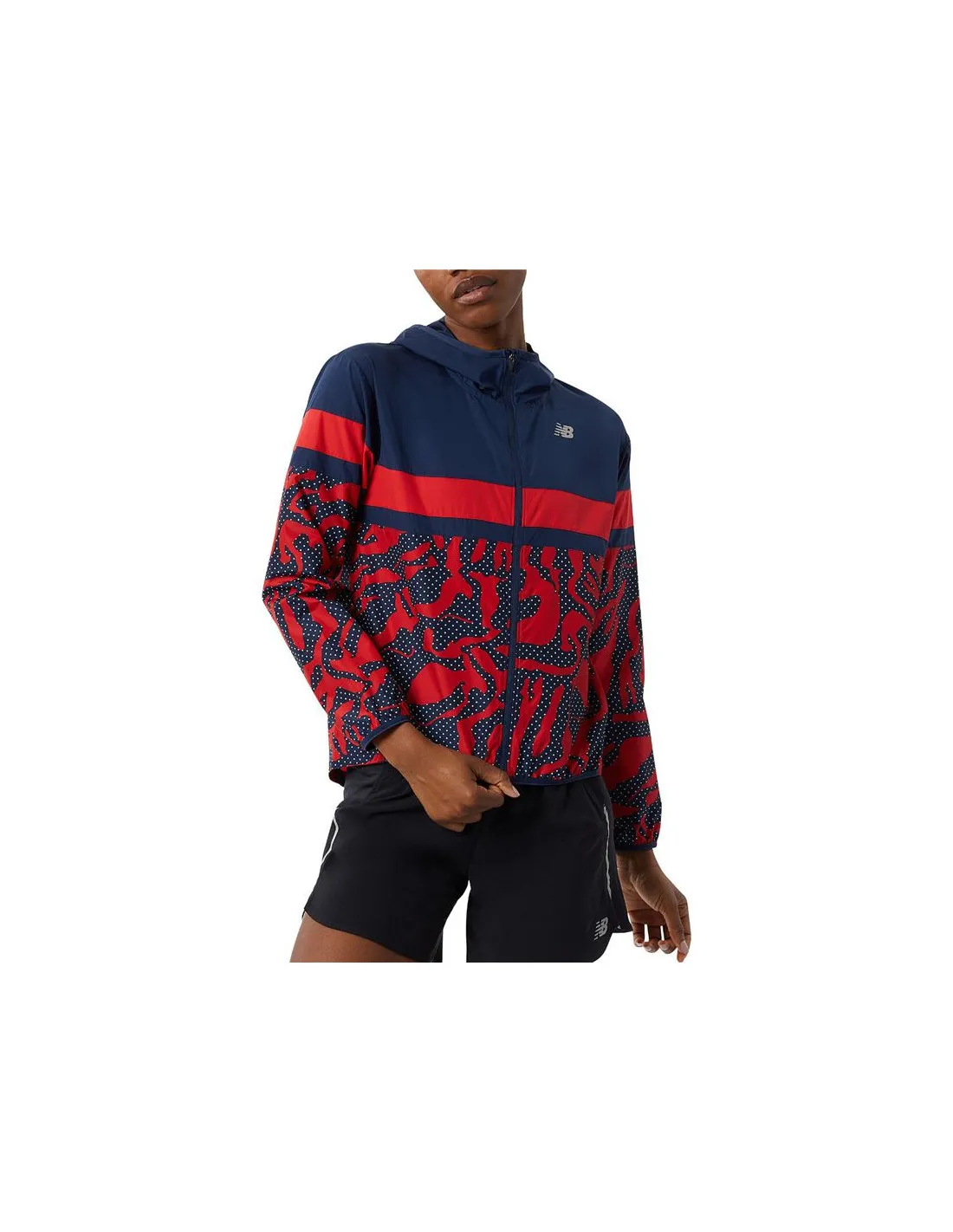 Chaqueta de running New Balance Printed Accelerate rojo Mujer