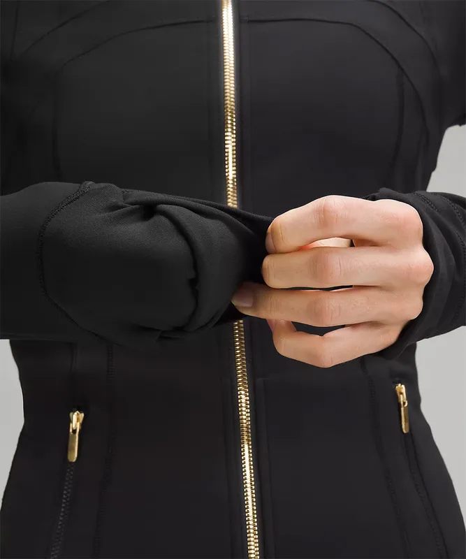 Chaqueta de yoga para mujeres Defina con la cremallera dorada Sport Coat Fitness Gym Gymwear Roting Active Sports Top Tope Solid