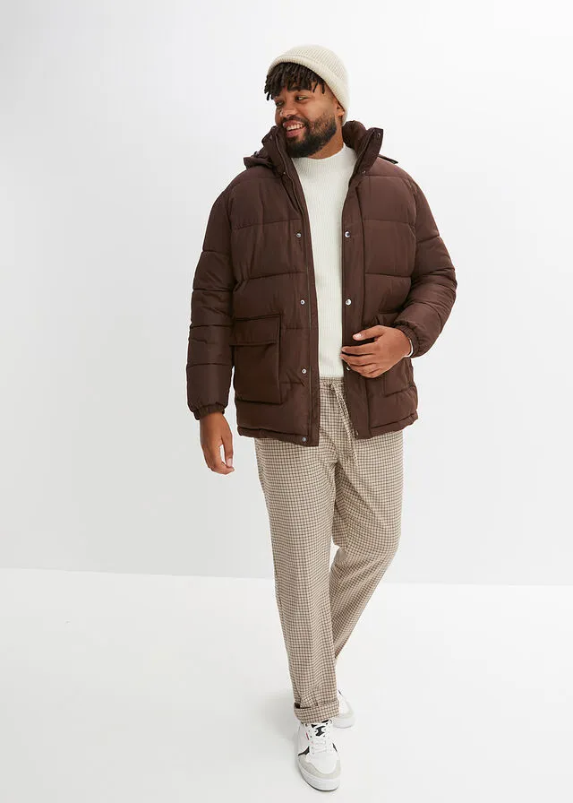 Chaqueta guateada Marrón oscuro