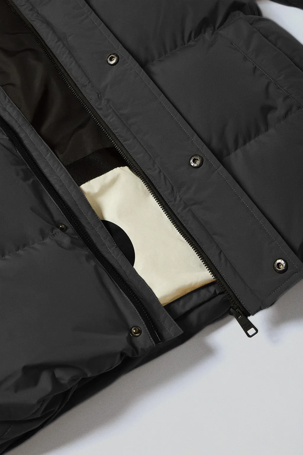Chaqueta negra Slope acolchada con detalles Polo Club