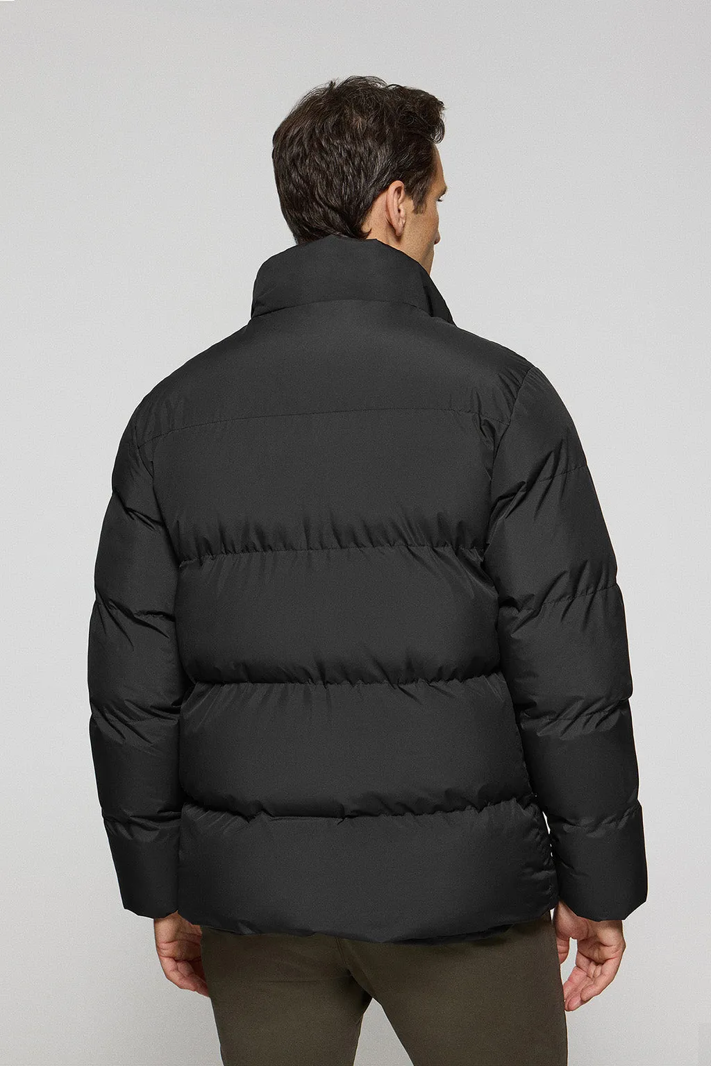 Chaqueta negra Slope acolchada con detalles Polo Club