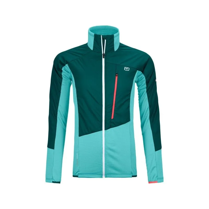 Chaqueta polar para mujer Ortovox Westalpen Swisswool Hybrid (pacific green)