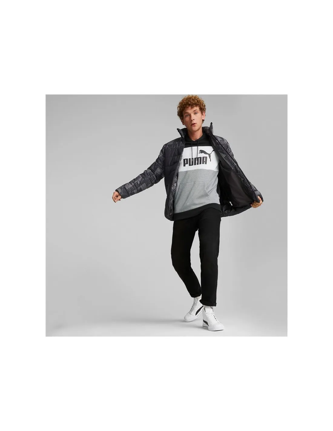 Chaqueta Puma Essentianls Padded Hombre BK