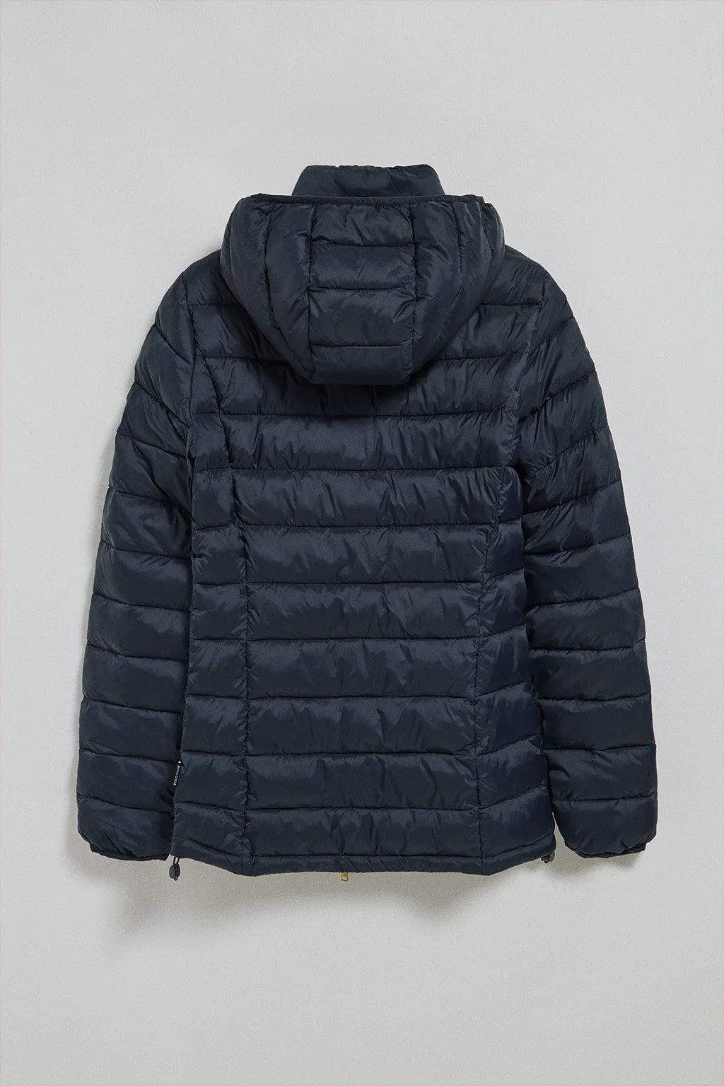 Chaqueta ultralight azul marino Cintia de capucha extraíble y bordado PC