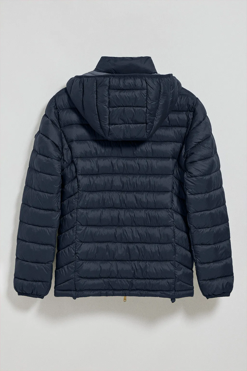 Chaqueta ultralight azul marino Corey de capucha extraíble y bordado PC