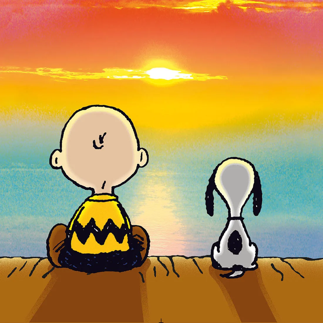 CHARLIE BROWN VNECK TOP IN SUNSET